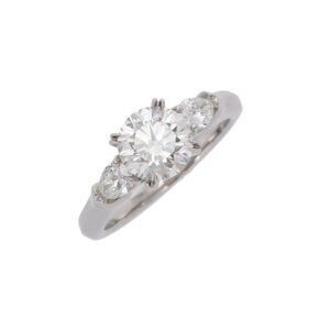 HARRY WINSTON Round pear shape solitaire ring 1.03ct #45 ring